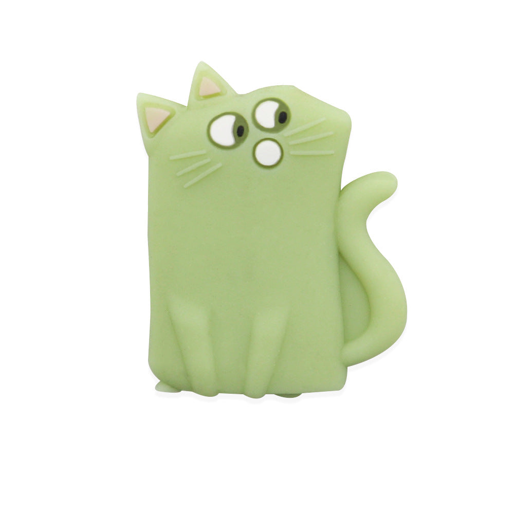 Serie de kitten de 100pcs al por mayor cuentas de silicona